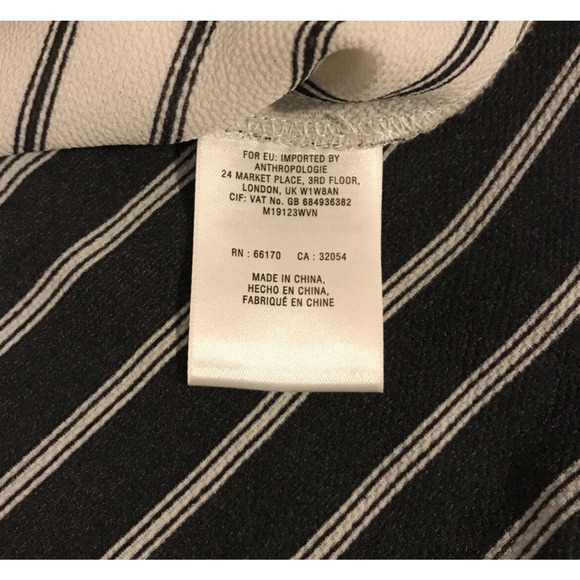 Anthropologie Meadow Rue Sleeveless Black/White Striped Blouse - Size XXS - Picture 7 of 9